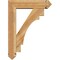 Ekena Millwork Merced Arts and Crafts Rough Sawn Bracket w/ Offset Brace, Western Red Cedar, 6"W x 22"D x 30"H BKT0604X22X30MRC03RWR - alternate 3